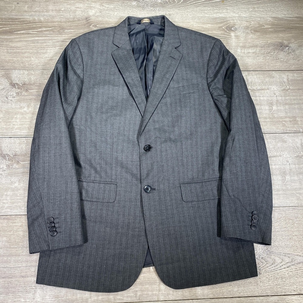 Banana Republic Blazer‎ Mens 42R Charcoal Gray Pinstripe Suit Jacket Two Button